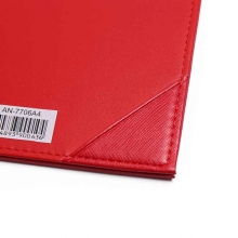 国俊众搏 7706 仿皮签约本/合同协议夹 A4 红色