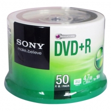 索尼（SONY）DVD+R 16速 4.7G 碟片/光盘/刻录盘/空白光盘 桶装50片