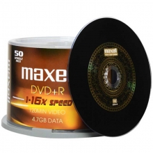 麦克赛尔（maxell）DVD+R 16速4.7G 碟片/光盘/刻录光盘/光碟/空白光盘 紫纹黑尊 桶装50片