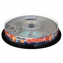 飞利浦（PHILIPS）DVD+R 16速/4.7G 碟片/光盘/空白光盘/刻录盘 桶装10片