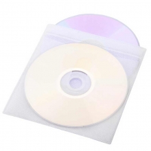 得力（deli）3726 光盘袋/加厚磨砂双面CD光盘袋/DVD保护套 白色 100片装