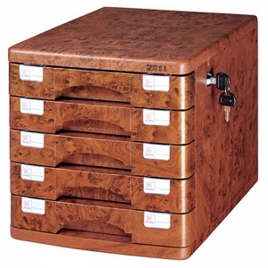 钊盛（ZSSI）ZS-K2905 五层带锁 桃木系文件柜/桌面文件柜/抽屉文件柜/资料文件柜