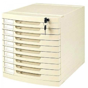 钊盛（ZSSI）ZS-610 十层带锁 多用带滑轮文件柜/桌面文件柜/抽屉文件柜