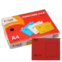 益而高（EAGLE）9351A 吊挂劳文件夹/挂快劳/快劳夹 A4 40个/盒 红色