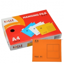 益而高（EAGLE）9351A 吊挂劳文件夹/挂快劳/快劳夹 A4 40个/盒 橙色