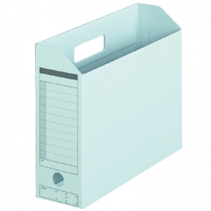 普乐士（PLUS）FL-051BF A4横式文件盒/再生纸质文件架 浅蓝
