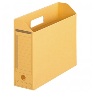 普乐士（PLUS）FL-051BF A4横式文件盒/再生纸质文件架 鹅黄