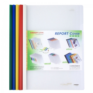 金得利（KINARY）HF287A 抽杆文件夹/拉杆报告夹 A4 7mm 20页 五色装