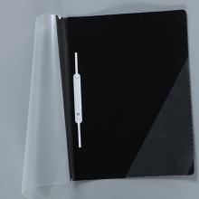 钊盛（ZSSI）ZS-306 简易二孔装订报告夹/透明封面文件夹 12个/包 黑色