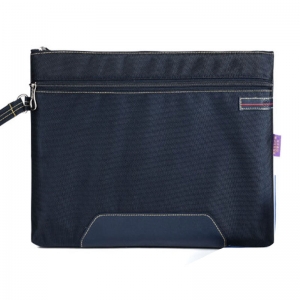 渡美（Dumei）NF396-A4 双层拉链文件袋/牛津布会议袋 A4 (36cmX27.4cm) 深蓝色