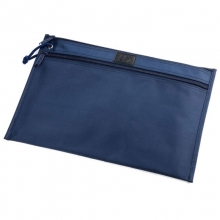 渡美（Dumei）NF-393 牛津布滑面双层拉链文件袋/会议袋/资料袋 A4 深蓝色