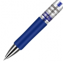 得力（deli）S01 按动签字笔/中性笔/水笔 0.5mm 蓝色 12支装