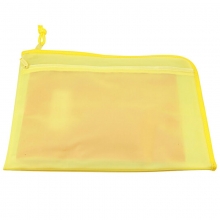 渡美（Dumei）NF382E 双口双拉链文件袋/资料袋 A4 (35*26.5cm) 黄色