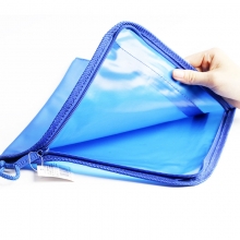 渡美（Dumei）NF382E 双口双拉链文件袋/资料袋 A4 (35*26.5cm) 浅绿色