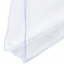 得力（deli）5586 透明PVC拉链文件袋 底部加宽 A4大容量 颜色随机 12个/包