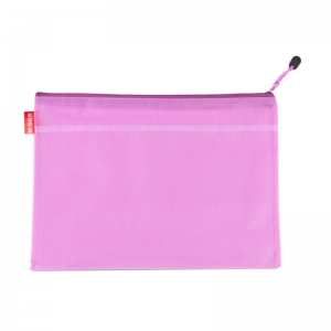 晨光（M&G）ADM94891 带隔网PVC透明拉链袋/文件袋 B5 粉色 12个/包