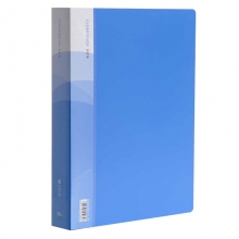得力（deli）5280 标准型资料册/插页袋 A4 80页 蓝色