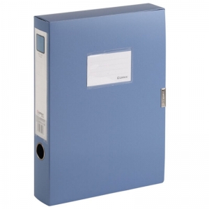 齐心（Comix）HC-55 加厚型粘扣档案盒/文件盒/资料盒 A4 55mm 蓝色
