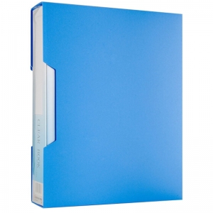 齐心（Comix）NF100AK 资料册/插页夹 配外壳 A4 100页 蓝色