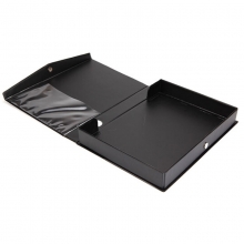 齐心（Comix）A1296 A4 35mm 磁扣式PVC档案盒/A4文件盒/资料盒 黑色