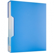 齐心（Comix）NF100AK 资料册/插页夹 配外壳 A4 100页 蓝色