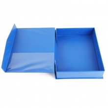 齐心（Comix）A1296 A4 35mm 磁扣式PVC档案盒/A4文件盒/资料盒 蓝色