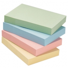 得力（deli）7736-12 强黏性便利贴/标签纸/便签纸 76*51mm*100页 颜色随机 12本装