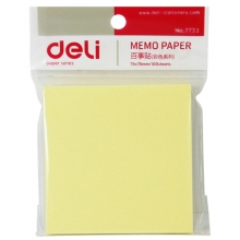 得力（deli）7733-12 百事贴/便利贴/j易事贴 76*76mm 黄色 12本装