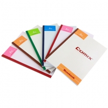 齐心（COMIX）C4501 无线装订本/胶装本/笔记本 A4 80页 6本装 封面混色