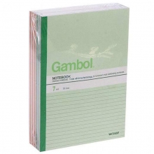 渡边（Gambol）G4507 无线胶装笔记本/软抄本/记事本 A4-50页 混色 10本装