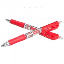 齐心（Comix）K35 舒写按动中性笔/签字笔/水笔/碳素笔 0.5mm 红色 12支装