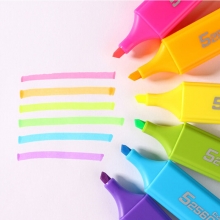 齐心（Comix）HP908 持久醒目荧光笔/颜色笔/标记笔 橙色 10支装