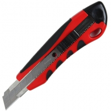 齐心（Comix）B2801 大号软胶护手带金属护套舒适美工刀/裁纸刀/壁纸刀 18mm 颜色随机