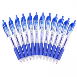 齐心（Comix）K36 办公按动中性笔/水笔/签字笔 0.5mm 蓝色 12支装
