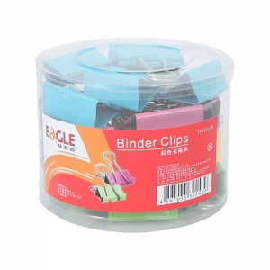 益而高（EaGLE）TY143-CP 筒装长尾票夹/燕尾夹/长尾夹/铁夹子/凤尾夹 41mm 彩色 24只/筒