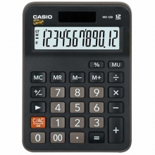 卡西欧（CASIO）MX-12B 商务计算器 小型机 12位 塑料面板/黑色（MX-12S升级款）