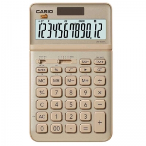 卡西欧（CASIO）JW-200SC-GD stylish时尚摇头式计算器 12位 锋芒金