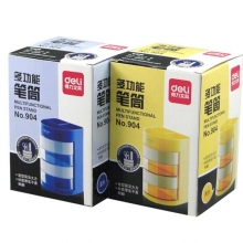 得力（deli）904 四层彩色多功能办公笔筒 颜色随机 H125*W82*L83mm