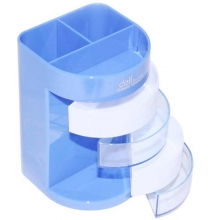 得力（deli）904 四层彩色多功能办公笔筒 颜色随机 H125*W82*L83mm