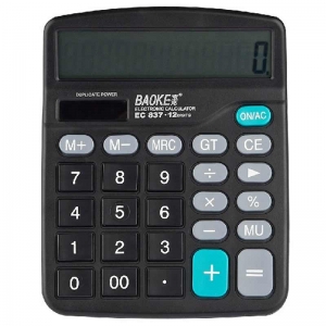 宝克（BAOKE）EC837 台式计算器 12位 黑色
