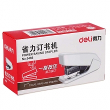 得力（deli）0466 小号省力型订书机/订书器 20页 颜色随机 适用书针24/6~26/6