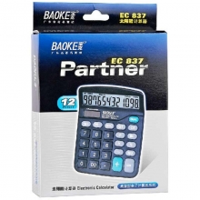 宝克（BAOKE）EC837 台式计算器 12位 黑色
