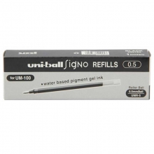 三菱（UNI）UMR-5 中性笔替芯（适用UM-100）0.5mm 黑色 12支装