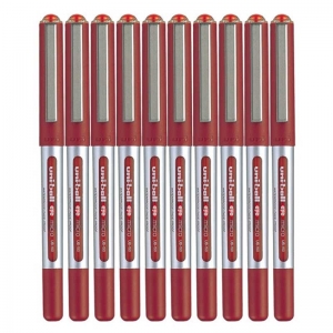 三菱（UNI）UB-150 透视耐水性直液性走珠笔/中性笔/签字笔 0.5mm 红色 10支装