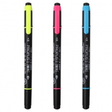 三菱（UNI）PUS-101T-3C 双头荧光笔/标记笔 3色套装