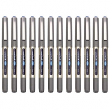 三菱（Uni）UB-157 直液式中性笔/耐水走珠笔/签字笔 0.7mm 蓝色 12支装