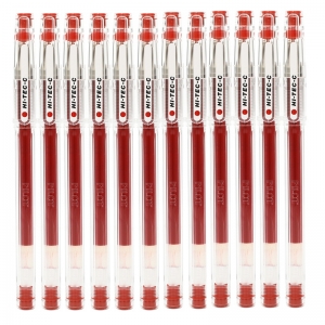 百乐（PILOT）BLLH20C4 超细钢珠笔/中性笔/签字笔（替芯BLS-HC4）红色 0.4mm 12支装