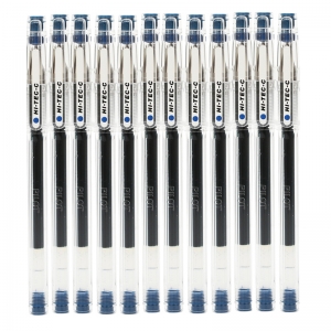 百乐（PILOT）BLLH20C4 超细钢珠笔/中性笔/签字笔（替芯BLS-HC4）蓝色 0.4mm 12支装