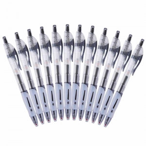 晨光（M&G） GP1163 中性笔/水笔/按动签字笔（替芯G-5）0.5mm 黑色 12支装