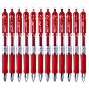 真彩（TRUECOLOR）A47 按动中性笔/签字笔/水笔（替芯1588）0.5mm 红色 12支/盒